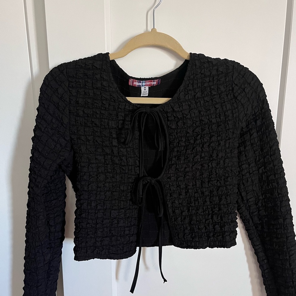 Black Textured Women's Jacket